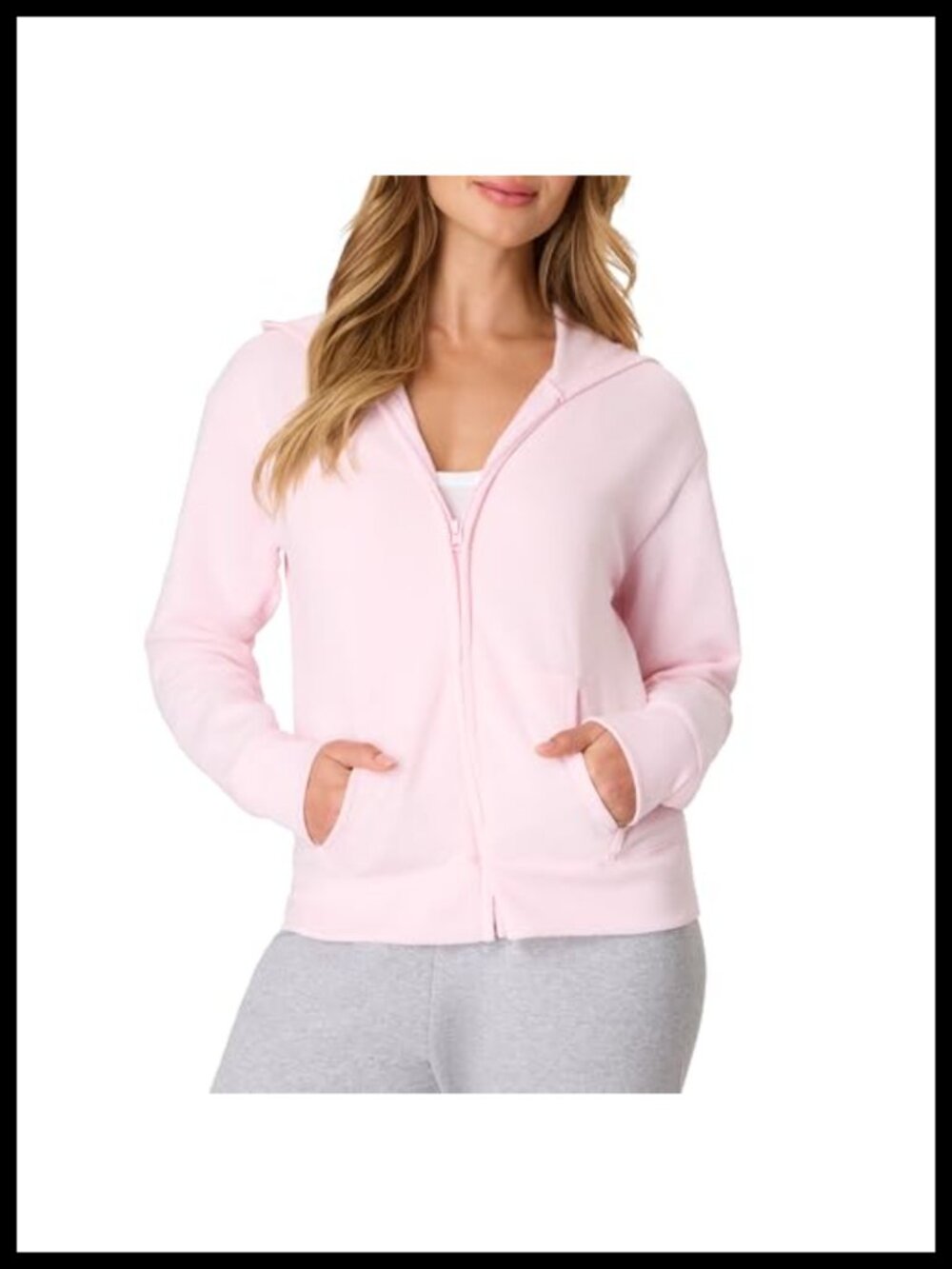 Hanes EcoSmart Fleece Women's Full-Zip Hoodie Midweight Sweatshirt